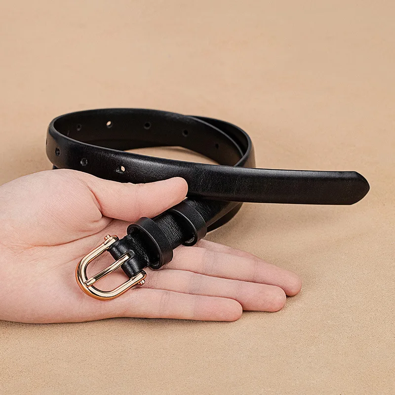 High Quality Fashion Genuine Leather Belts Women Colorful Skinny Slim Waist Belt Ladies Designer Dress Belts