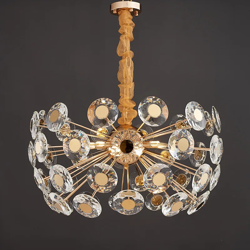 
Postmodern Designer Personality Creative Simple Light Luxury Crystal Chandelier Villa Cafe Living room Dining room Lamp 