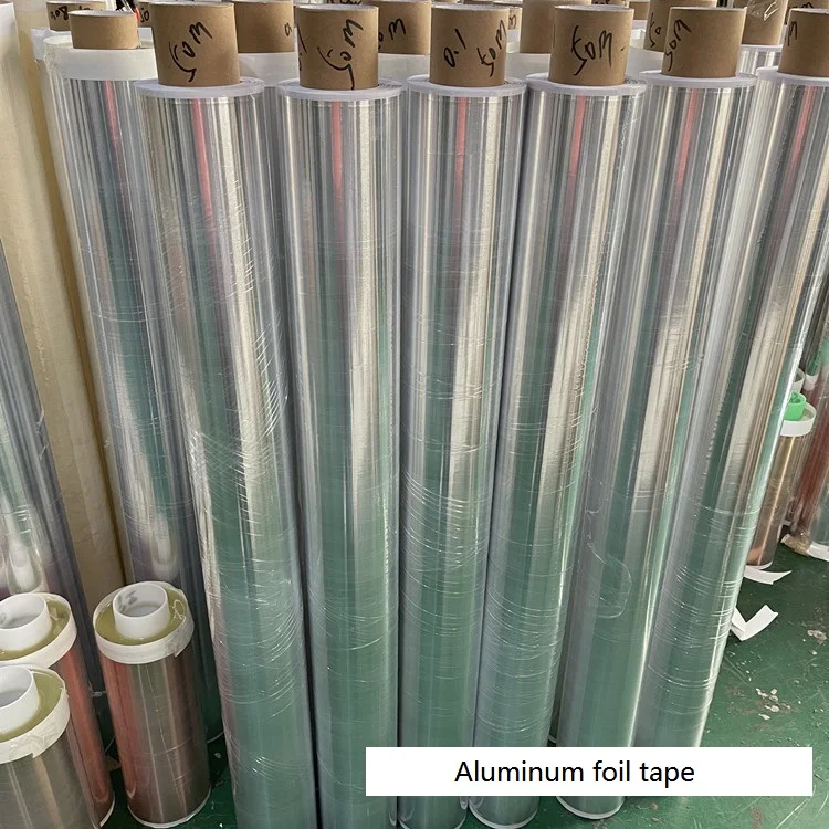 Self-adhesive aluminum foil tape jumbo rolls heat resisting foil duct tape