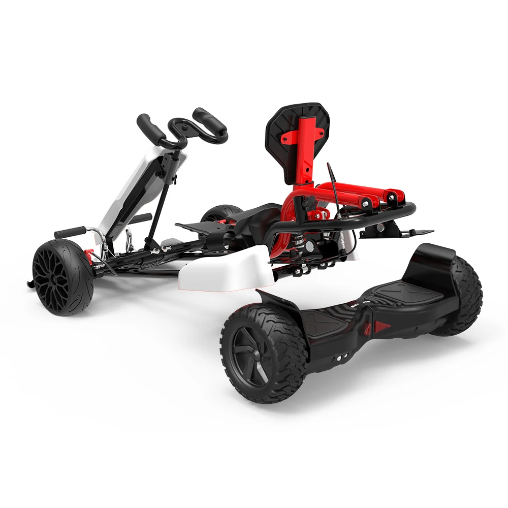 Hover board Pedal Go Kart Kit For Adults And Kids - Convert Hover board To Gokart - White - Ride on Car Toy - Europe Warehouse