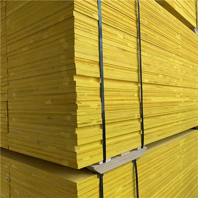 21mm 27mm 3 Layers Yellow Shuttering Construction Formwork Panels With Chinese Fir Core