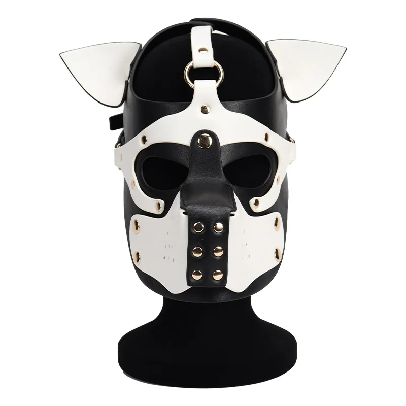 Adult Game Slave Toys cosplay Props Dog High Quality PU Leather Head Headgear fetish puppy play pup hoods fetish-mask supplier