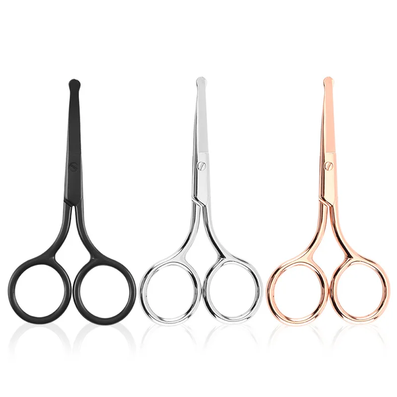 Factory Price Black Beauty Scissors Smooth Cutting Rounded Manicure Scissors