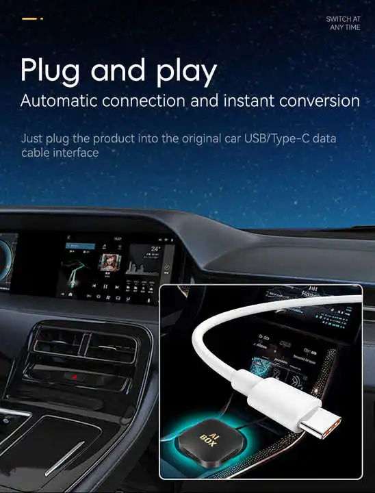 2024 carplay ai tv box plus android 13 car smart carplay box youtube dongle with dashcam 2gb 16gb