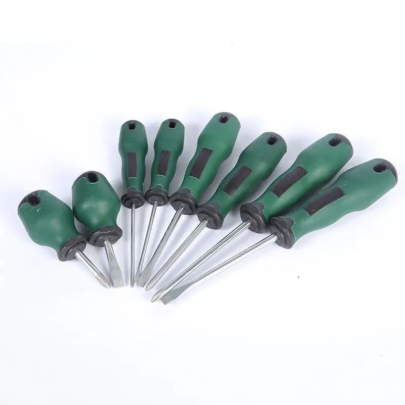 Wholesale 8 piece rubber plastic handle tool anti-skid manual screwdriver set