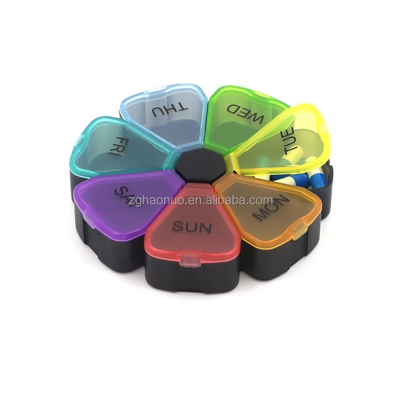 7 Days Pill Storage Cases Thick Pills Organizer Portable Travel Medicine Box Sturdy Material Weekly Pill Box