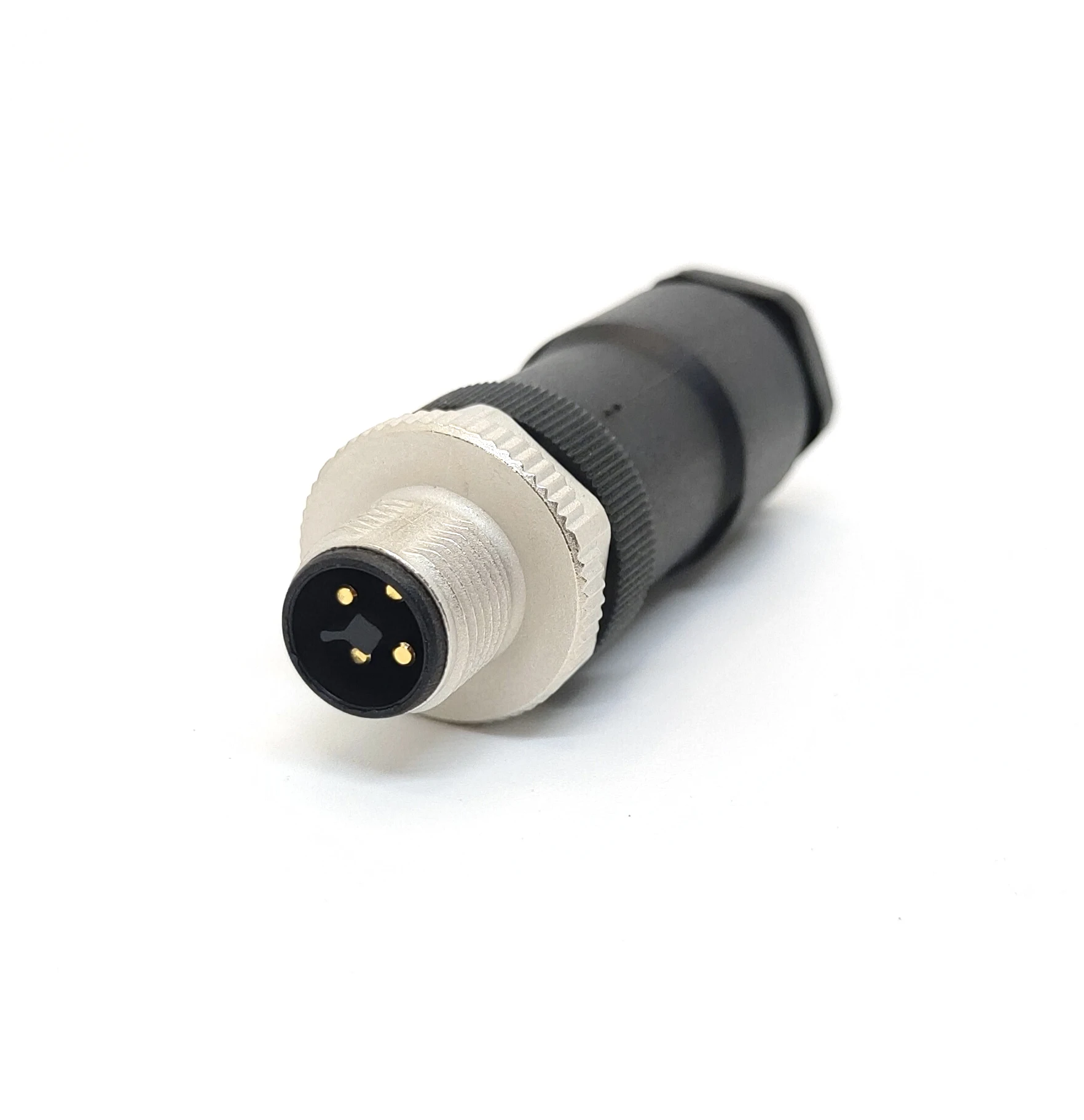 SVLEC IP65 industrial M12 circular male connector T code 4 pin connector for 60V 12A power connector