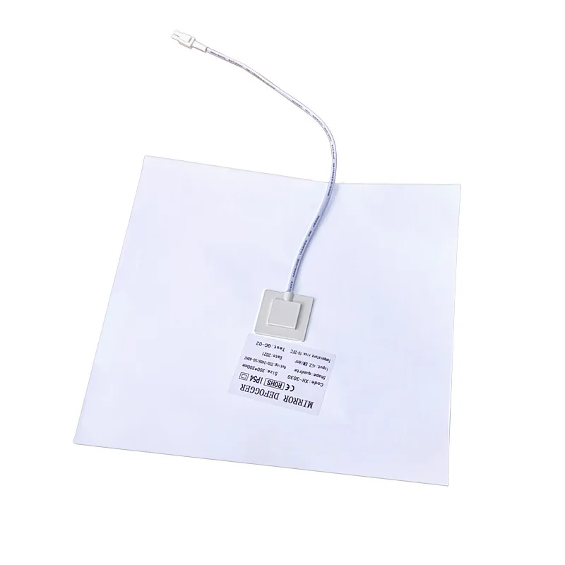 DC12V AC110V 220V PET Defogger Pad Heating Antifog Film Demister For Led Mirror With Defogger Waterproof