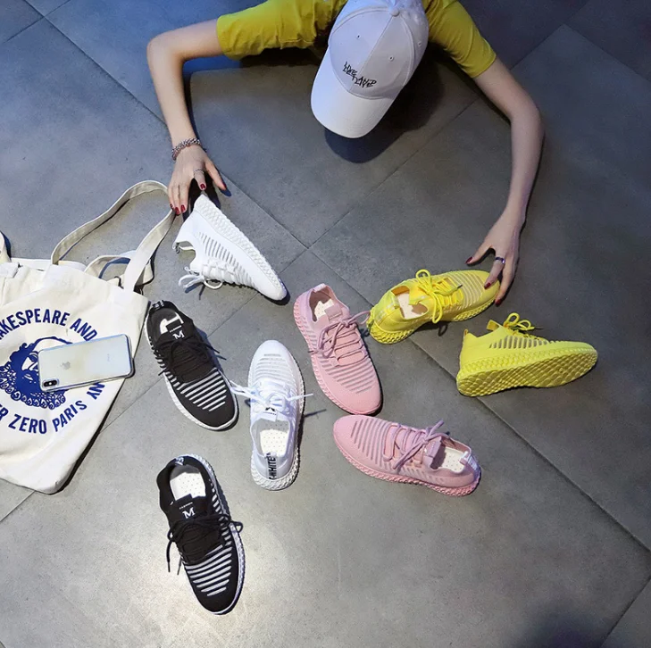 Легкие Женские повседневные дышащие спортивные туфли и кроссовки Q01