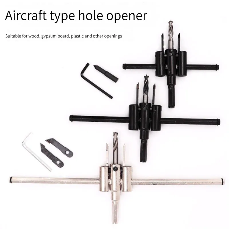 Adjustable Drill Bit Woodworking Hole Opener Metal Wood Circle Hole Saw Cutter smooth cuts through most materials Drill Bit