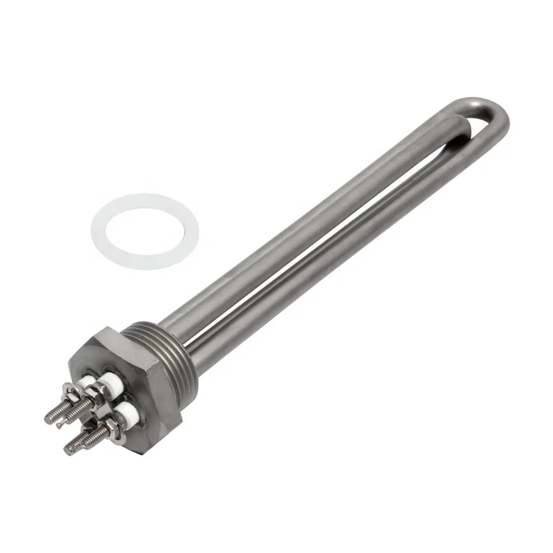 
DC 12V/24V/48V 300W 600W All 304 S Solar Water Heater Element Tubular Heater Element 1inch NPT/BSP 