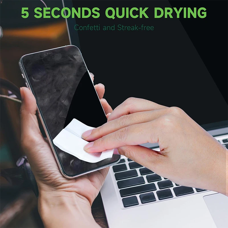 Private Label Pre Moistened Cellphone Eyeglasses Screen Lens Cleaning Wet Wipes For Glasses