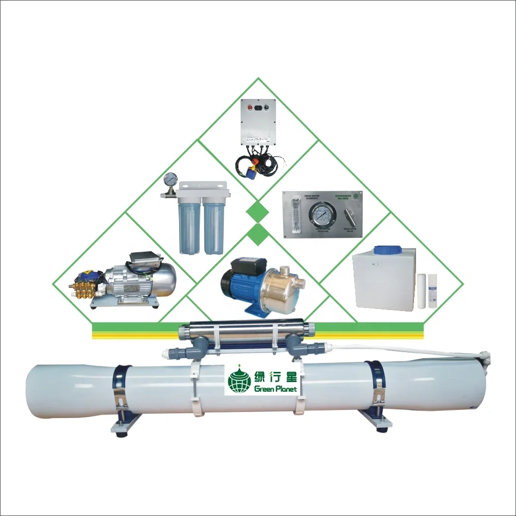 DC12V 24V 48V 3T/dreverse осмоса морской воды системы очистки машины для опреснения морской воды питьевой воды очистных сооружений