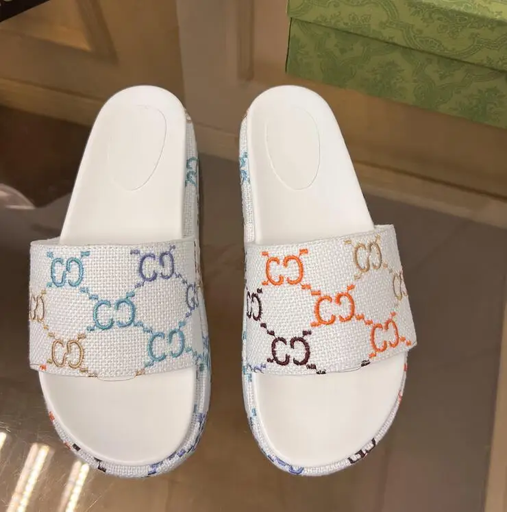 New STOCK height-increasing Cheap Lovely Slipper G Anti-Slip Lady Design Slides Slippers