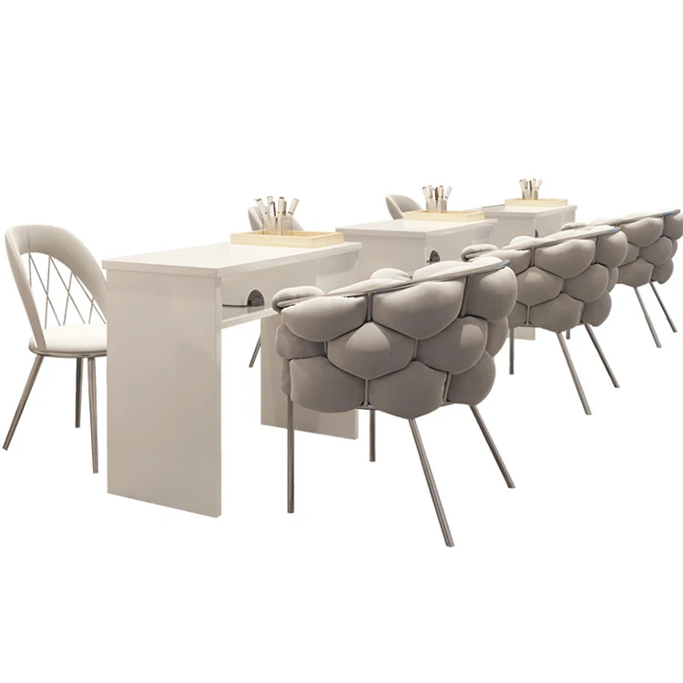 Wholesale nail art table manicure table and chair set professional salon nail tech tables nageltisch manicure station