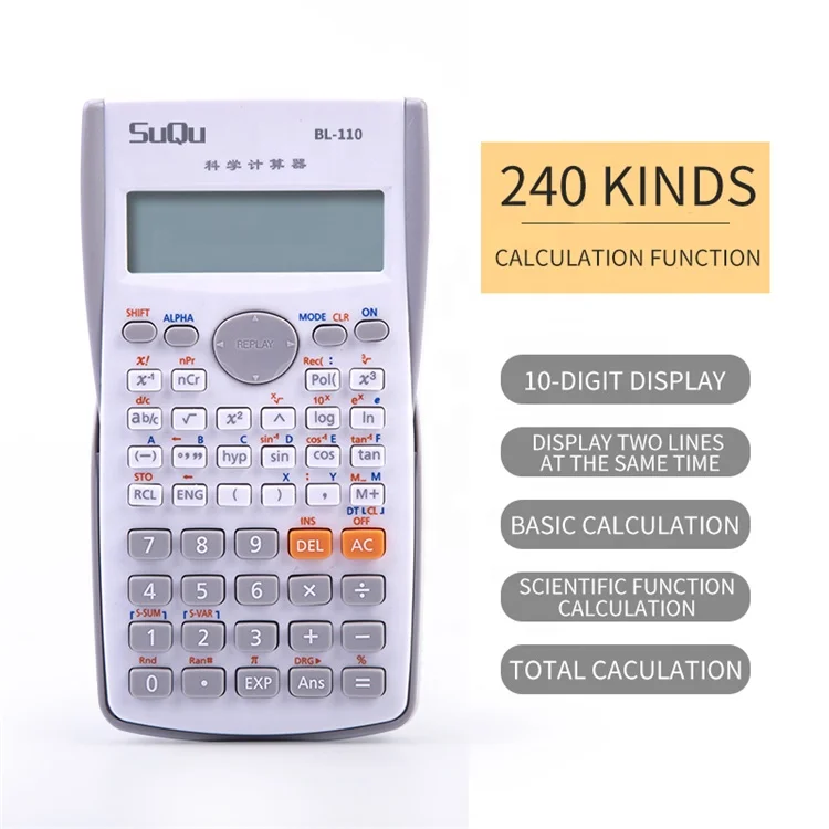 Display 240 Multifunctional Function Calculator Portable Electronic Fast Calculator