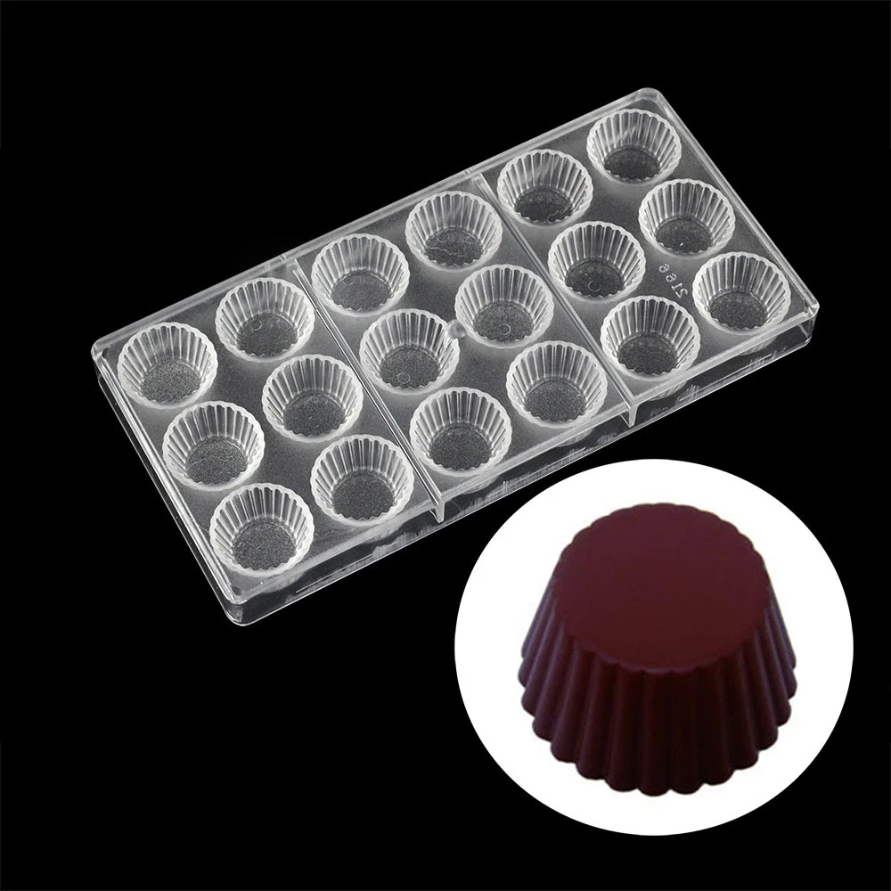 Latest Flat 24 Cavity Oem Pe Customized Design DIY 3D Plastic Cake Mould Round Unique Chocolate Mold