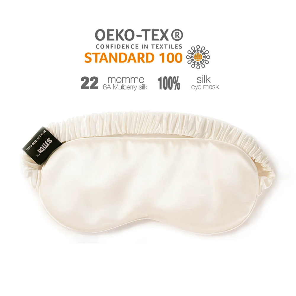wholesale 100% Mulberry  pure Silk sleeping eye mask 2022 New Silk Satin Sleep eye mask for gift
