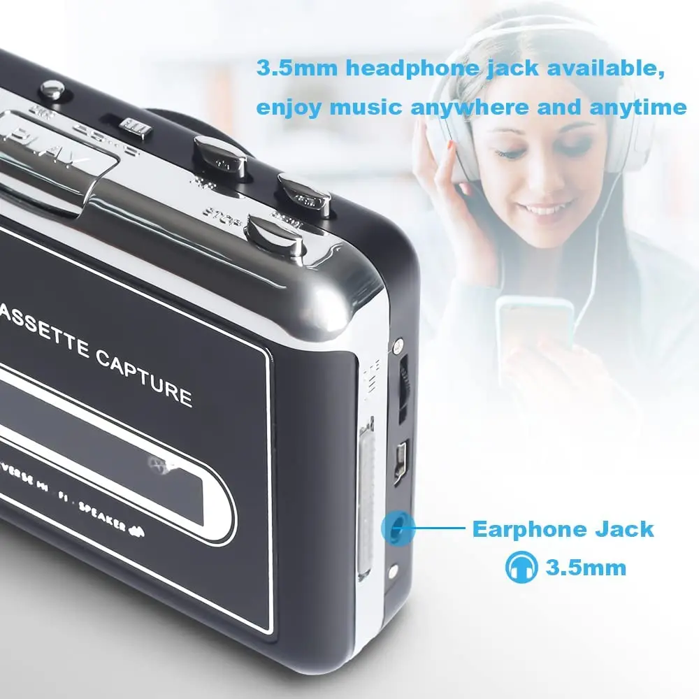 MK-1001 New Model cd player portable Walkman MP3 Audio Music Convert Tape Cassettes to MP3 Format