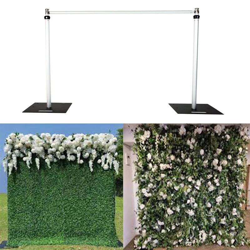 Flower wall balloon wall backdrop pipe and drape velvet banjo chiffon material