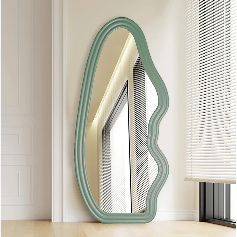 Mirror Full Floor Wall Length Large Body Home Decor Standing Salon Wavy Hanging Dressing Arched Decorative Mirrors Living Room