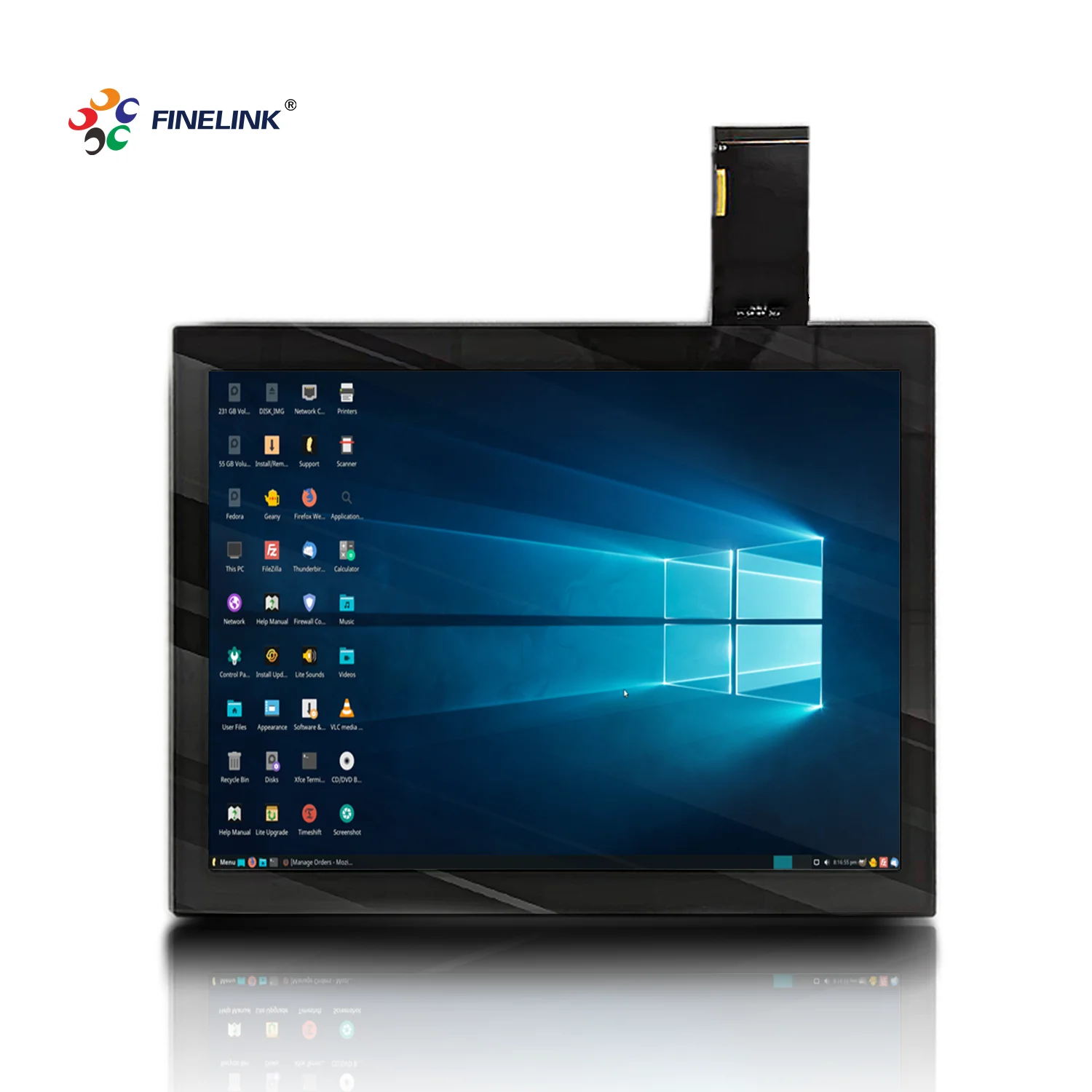 FINELINK PC Panel Touch Screen Manufactory 12.1 Inch G+G Industrial computer monitor Touch Panel Capacitive