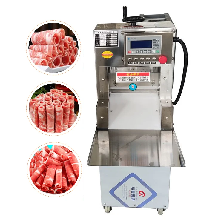 Automatic Frozen Meat/Sausage/Bacon Slicer - Heavy Duty Commercial Beef/Mutton Slicing & Cutting Machine for Consistent Portions