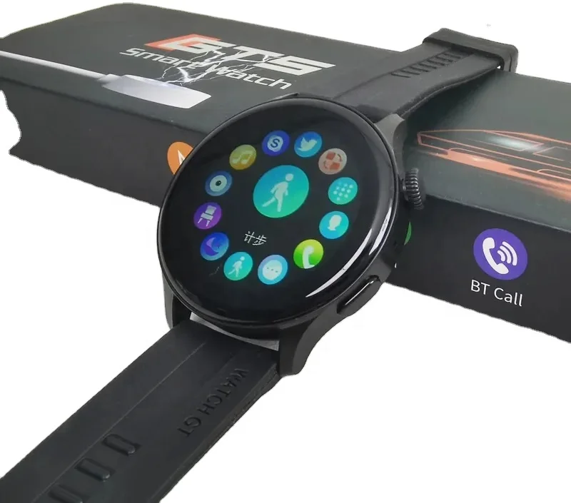 2023 new trending 1.28 Inch Round Display GT5 Smartwatch Nfc Fitness Heart Rate Monitor reloj inteligente Wireless Charging