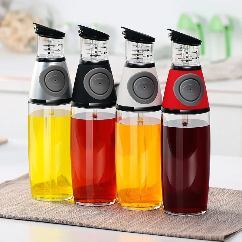 Hot Sale 500ML Glass Pressure Kitchen Automatic Measuring Cooking Dispenser Olive Oil Dispenser