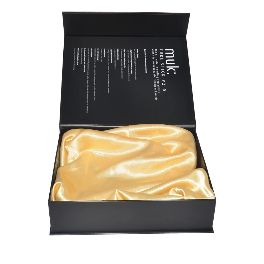 Custom Paper Cardboard Magnet Folding Black Magnetic Gift Box With Satin For Swimsuit Bikini Lingerie Apparel Packaging Boxes