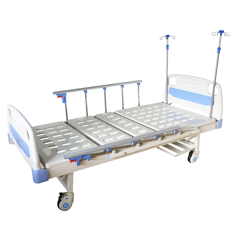 Two Function Height Adjustable Hospital Equipment Beds Manual Medical Patient Bed