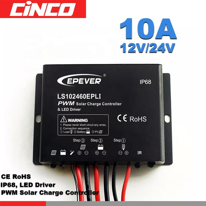 LS102460EPLI 12V/24V APP control10A CE ROHS Solar Charge Controller price