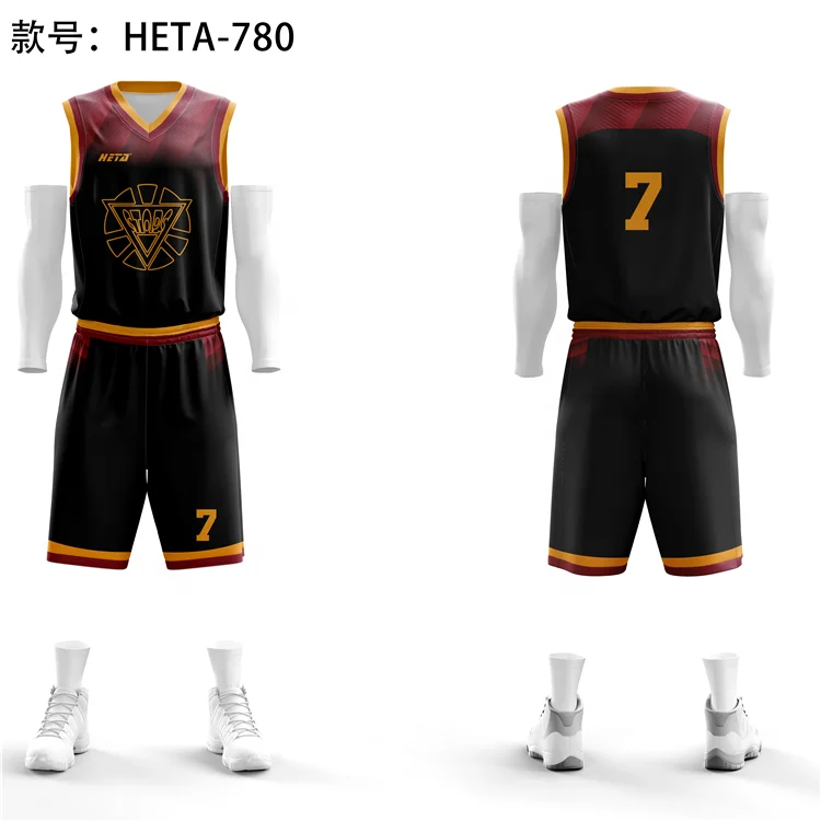 Sublimated Basketball Team Wear Quick Dry Blank Basketball Jerseys Logo Customized Basketball Uniforms Wear Set