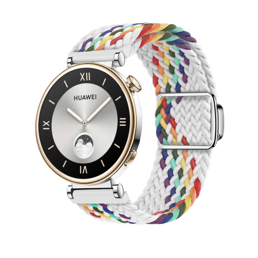 18mm nylon braid watch band for huawei watch GT4 breathable weave watch strap with magnetic buckle 18mm universal bracelet