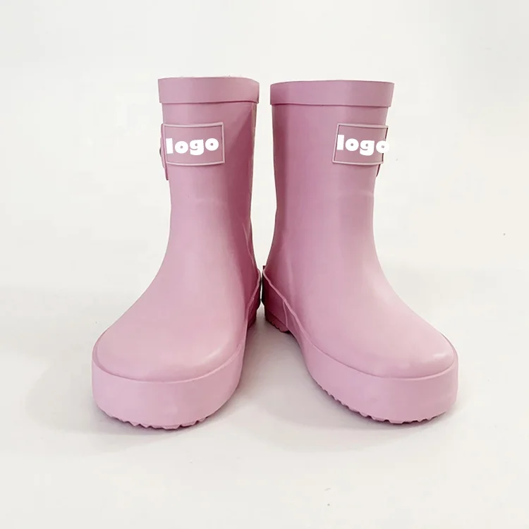 Fast Delivery High Quality rain boots Cheap Pure colour Comfortable Children Rubber Rain Boots For Kids wellies Durable soft