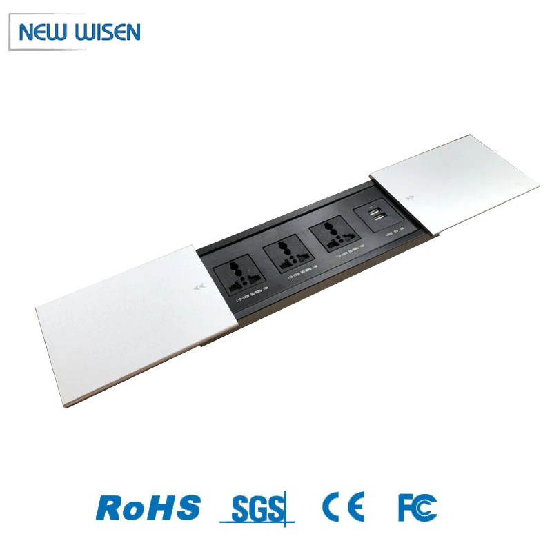 Factory Price Desktop Outlet Removable Electr Switch And Powered Desk Strip Electric With Usb Hidden Pop Up Power Socket