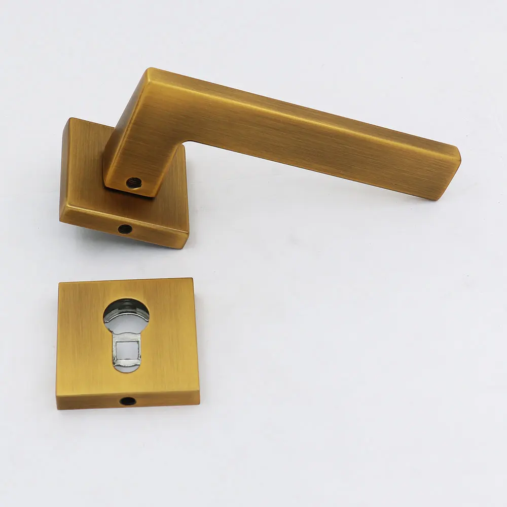Exquisite Structure Manufacturing Main zinc alloy Square Interior Door Handle Lock