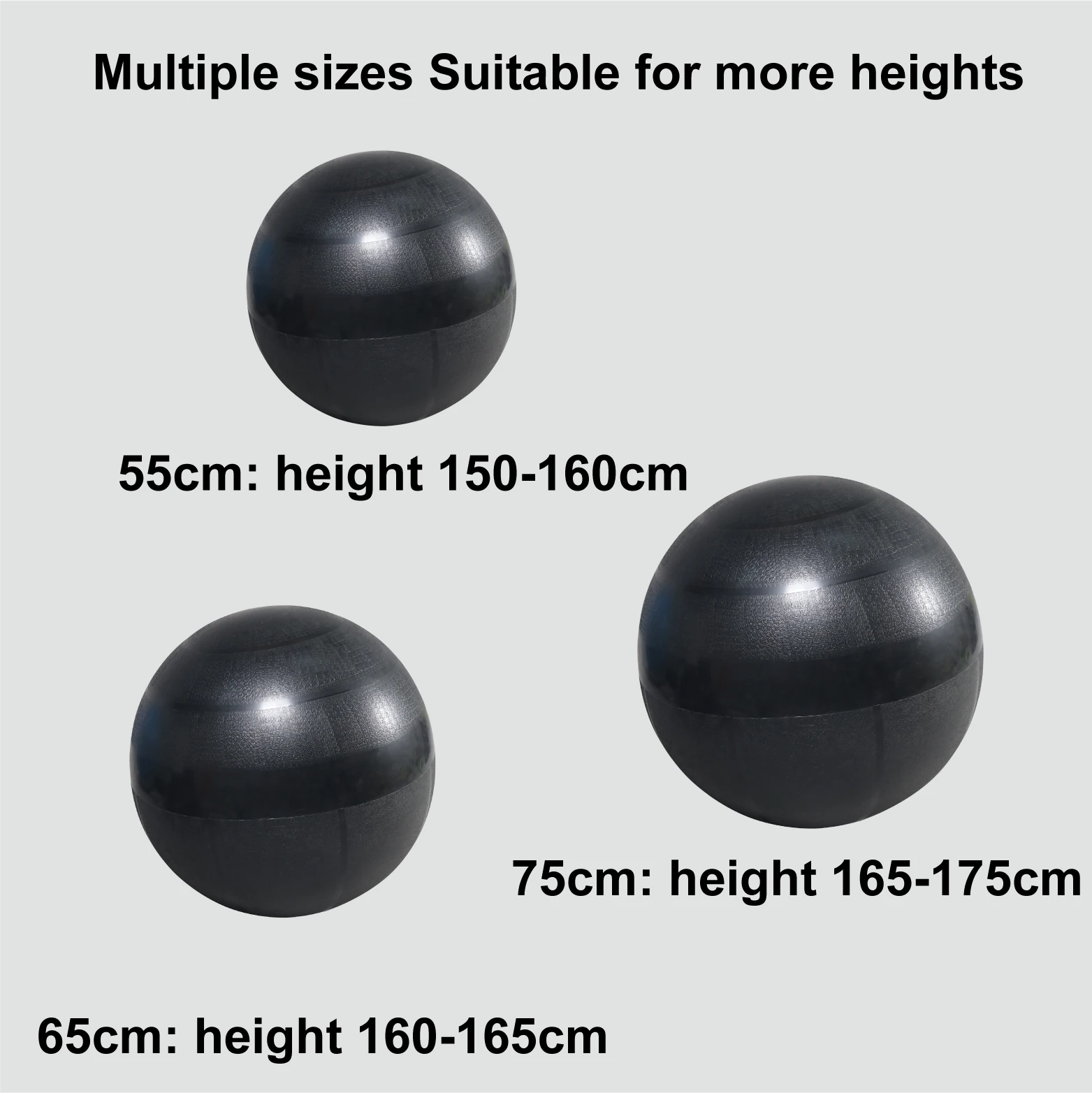 Custom Logo Sitting Chair Pilates Gym Accessories 55cm Exercise Yoga Ball for Pregnancy