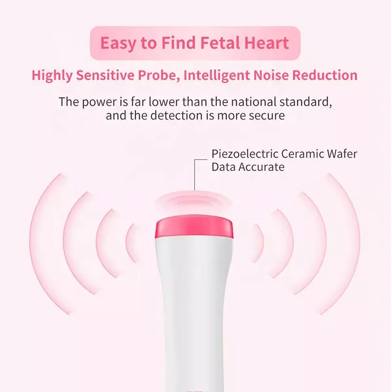 Portable Hospital Grade oem pocket fetal doppler baby heart rate beat monitor doppler