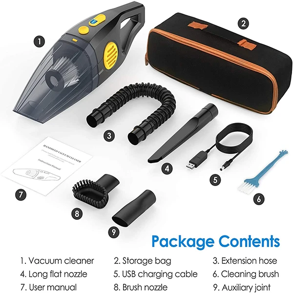 Автомобильный Пылесос портативный Проводной ручной 120 Вт автомобильный пылесос 12 В Автомобильные Мини-Пылесосы для очистки салона автомобиля