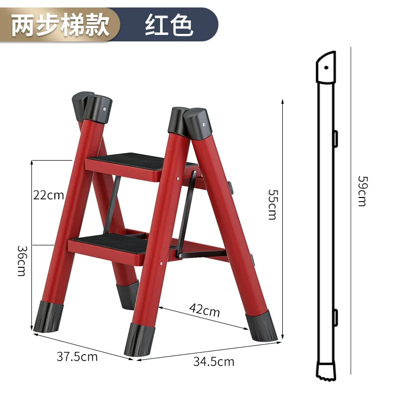 Portable 3 Steps Adjustable Folding Ladder High Safety High-Quality 5 Steps Ladder For Home Or Outdoor Lightweight And Portable