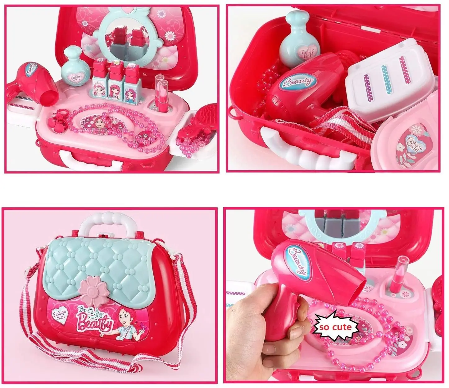 Детский пластиковый комплект для ролевых игр, набор игрушек для макияжа для девочек