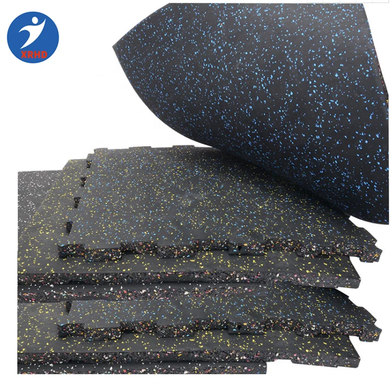 Wholesale high quality 15mm 20mm 25mm  gym flooring tile rubber mats