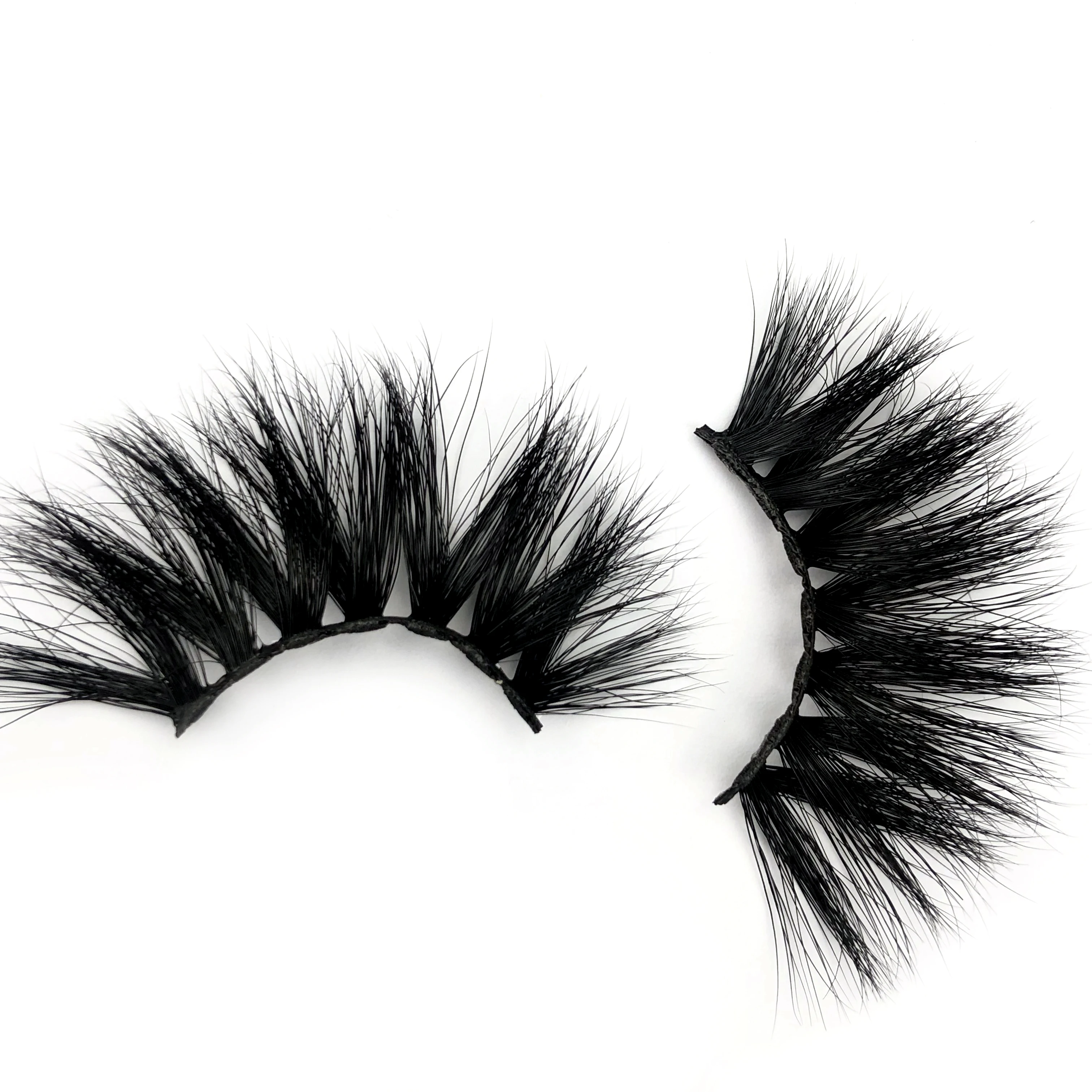 
Hot Selling 2021 Mink Lashes 25mm 3D Real Mink Strip Eyelashes Custom Private Label Eye Lash 