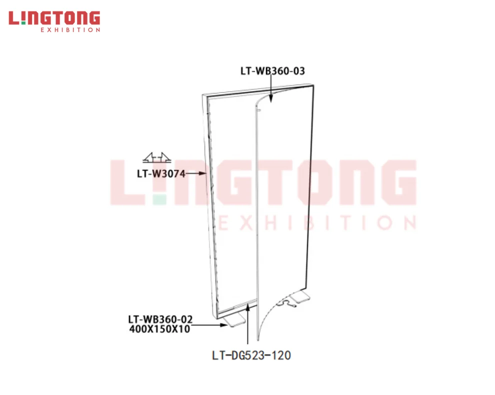 Double -sided aluminum SEG lightbox  backdrop backlit LED display for exhibition, showroom, retail, Trade Show Advertising (54)