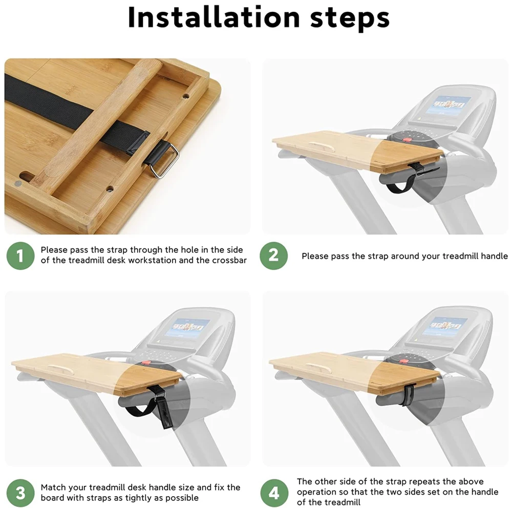 Treadmill desktop accessories Bamboo movable laptop bracket Ergonomic adjustable desktop laptop tray