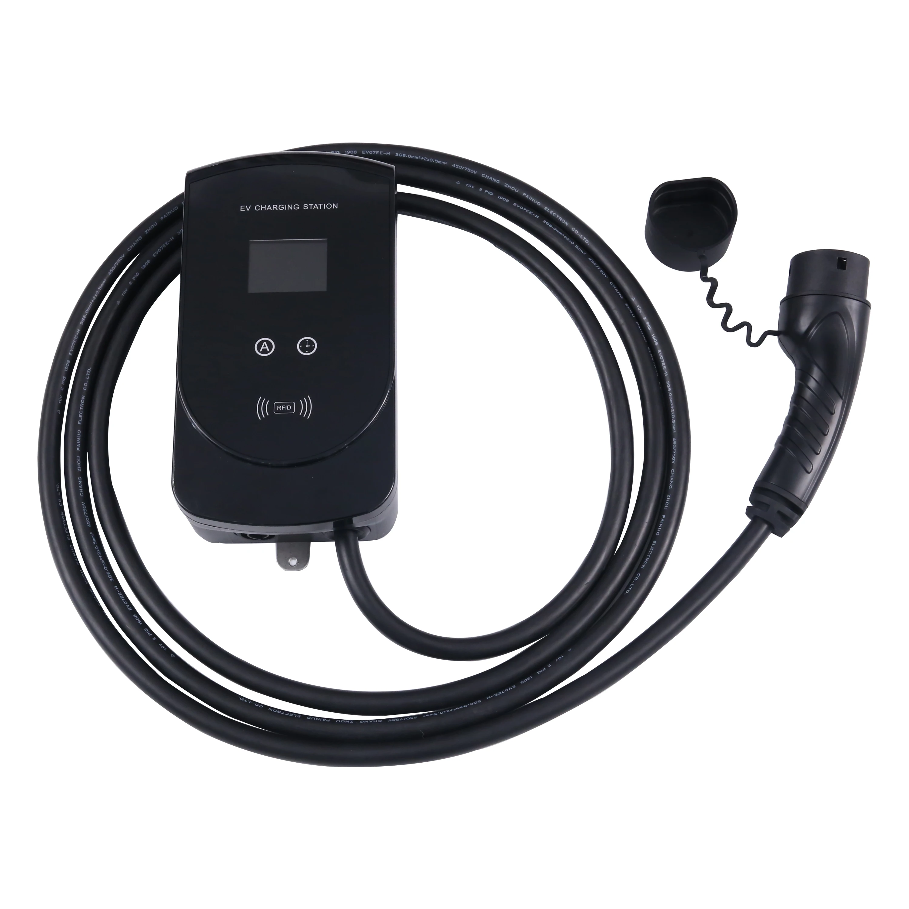 fisher APP control WIFI 11kw wallbox ev charging station with 5 meters IEC62196 type 2 cable for household