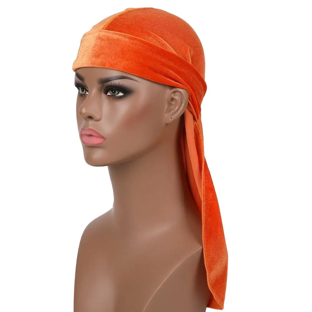 
Hot Sale customized fashion Custom Logo Polyester silk durag voulet durag cap designer durag 