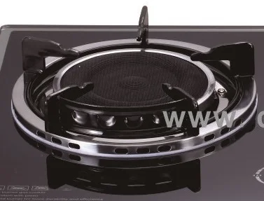 
Home Built-in Tempered Glass Infrared 2 Burner Gas Stove 