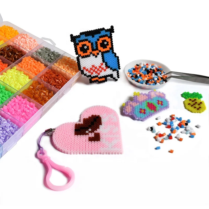 Hot Selling Wholesale DIY Crafts Puzzle Educational Toys 24 Colors 2.6mm Set Hama Perler Fuse Beads Gift Box for Kids